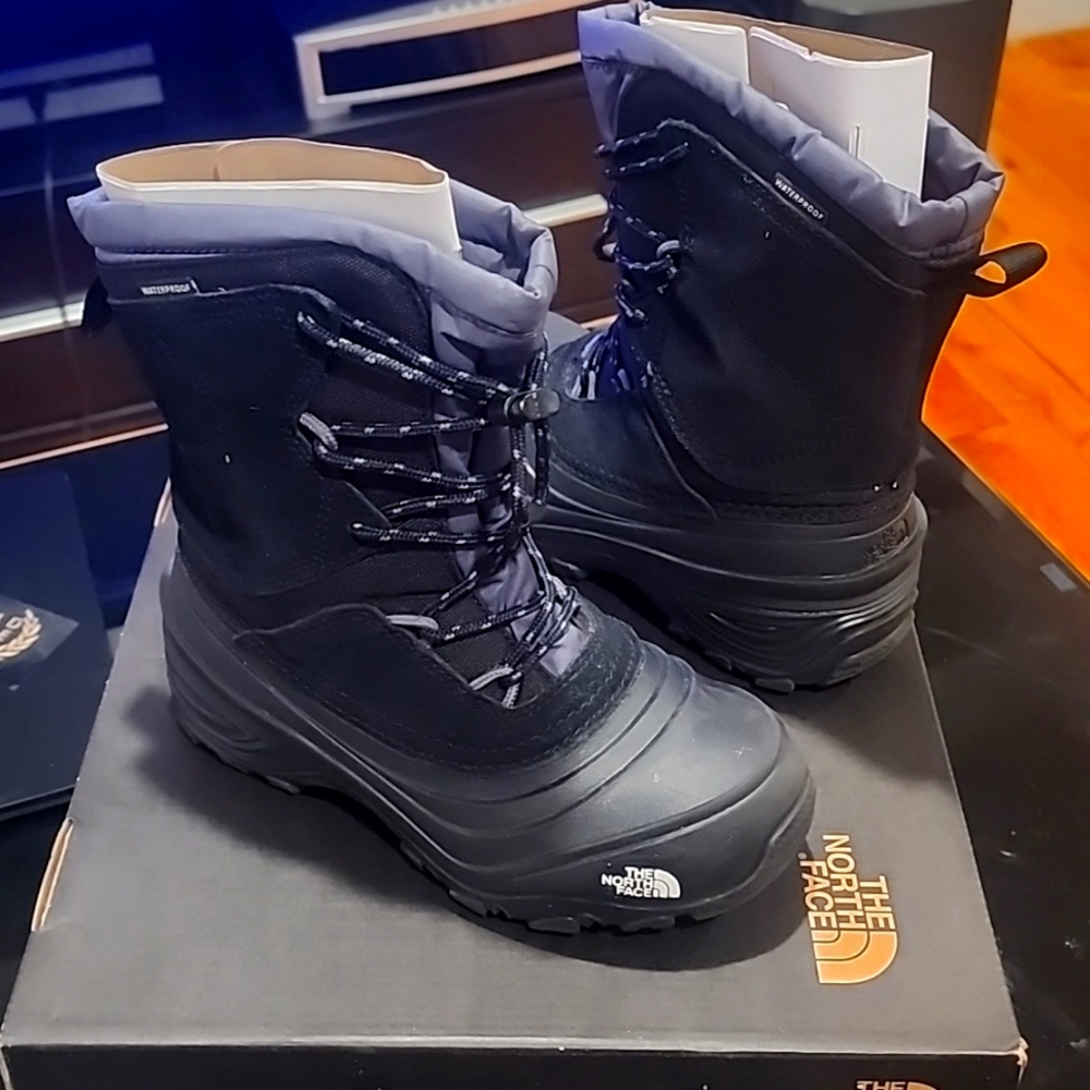 THE NORTH FACE Kids Alpenglow V WP Shoes Black/Gray Size 10 Toddler